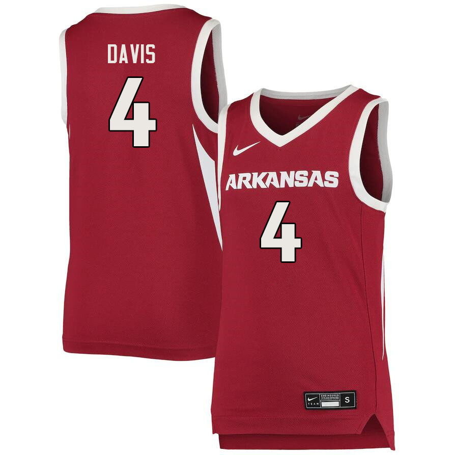 Men #4 Davonte Davis Arkansas Razorbacks College Basketball Jerseys Sale-Cardinal - Click Image to Close